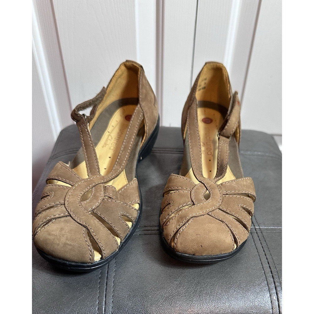 Women’s Clarks Unstructured Brown Sandals Size 8.5 N Beach Boho Coastal Summer - Picture 2 of 8